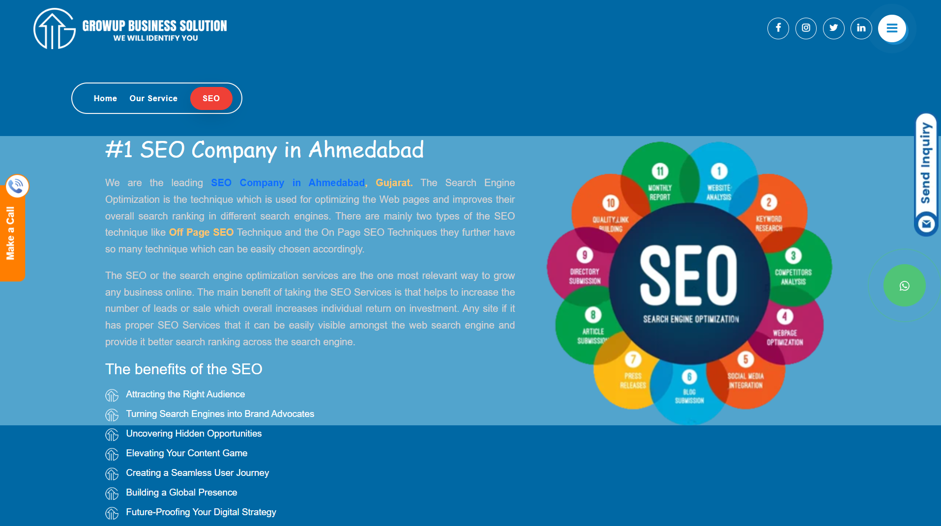 Growup Business Solution can provide the best SEO service in Ahmedabad.