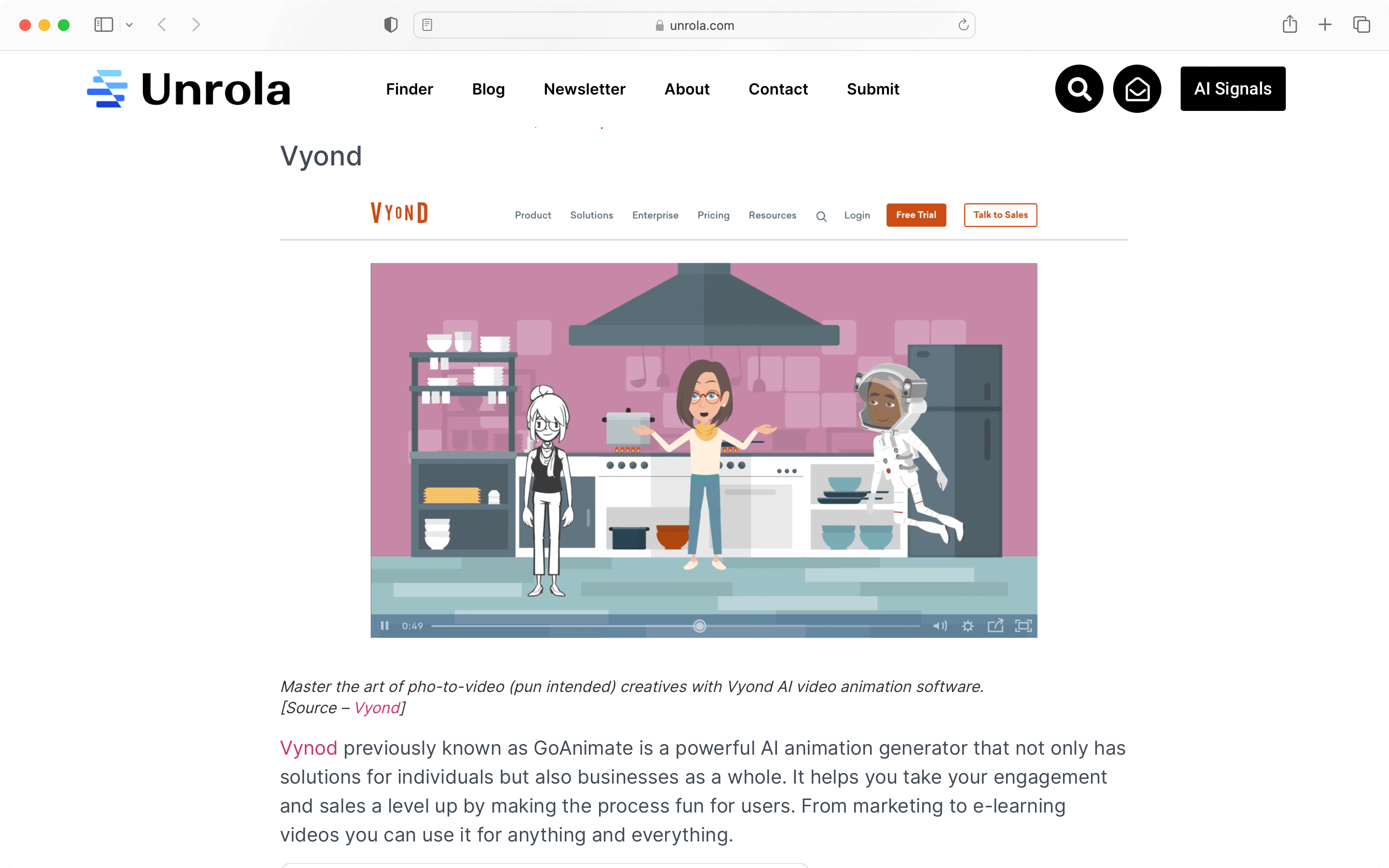 Unrola team has added relevant visuals and images to make their SEO content rank.