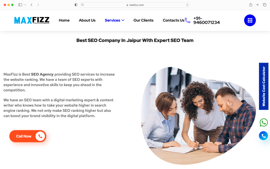 MaxFizz can provide the best SEO service in Jaipur.
