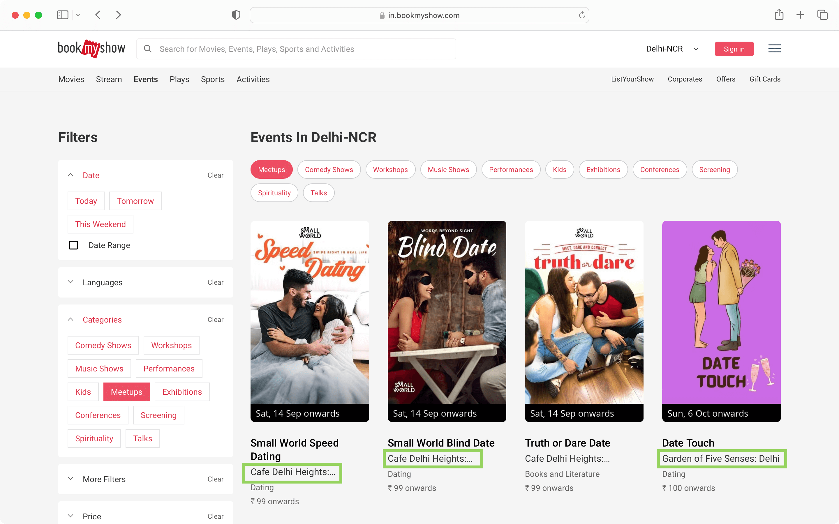 Build local SEO links by giving your space for events.