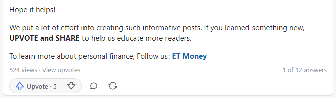 how ET Money smartly places their link using whitehat link building strategy.