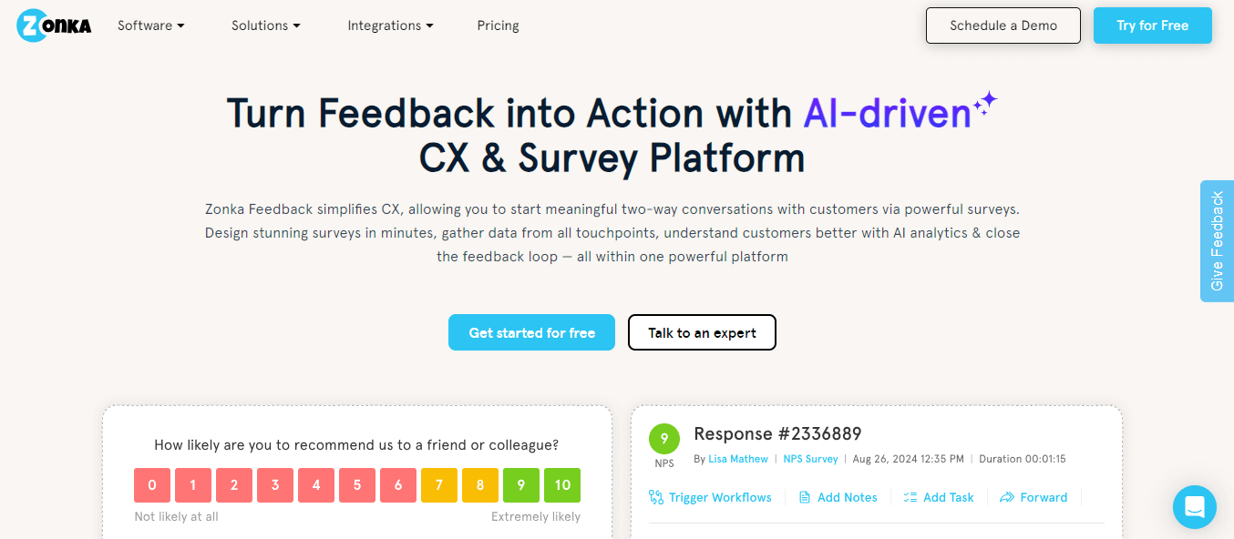 Improve your customer experience with Zonka Feedback.