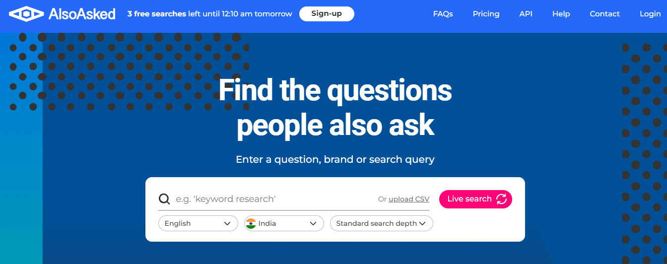 AlsoAsked is a B2B SEO software.
