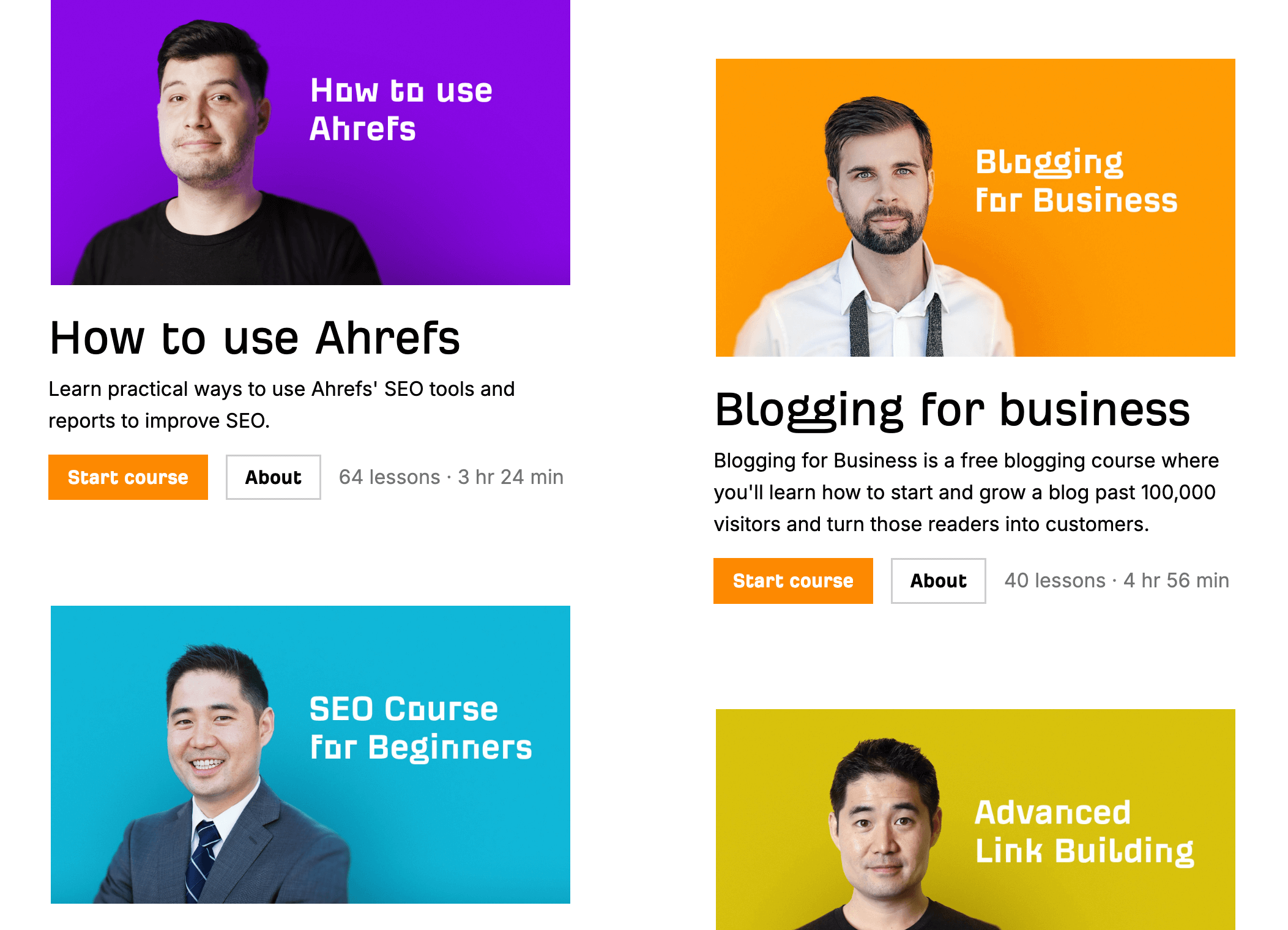 Ahrefs Academy is an initiative from Ahrefs to do SaaS marketing through educating users. 