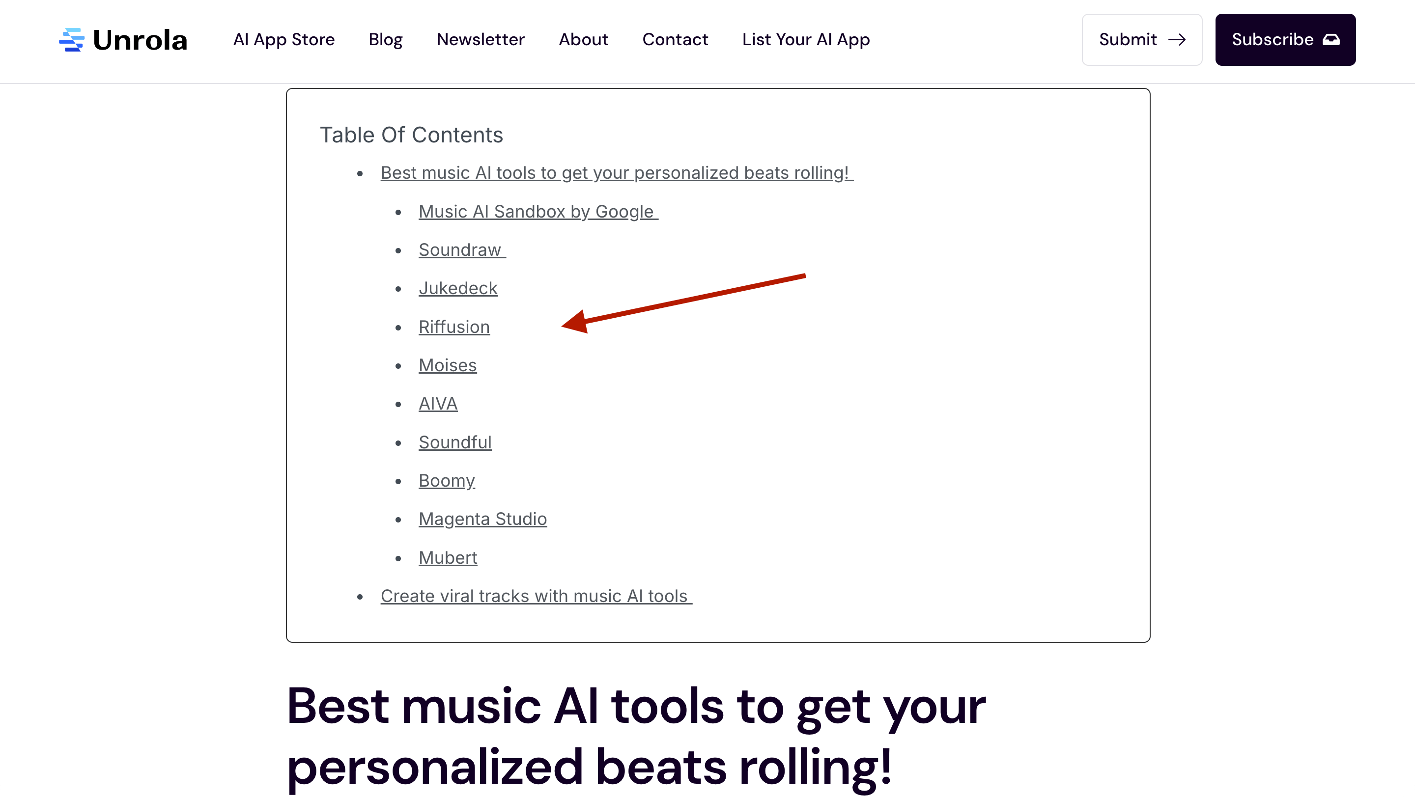 An example of a listicle article to build backlinks from. 