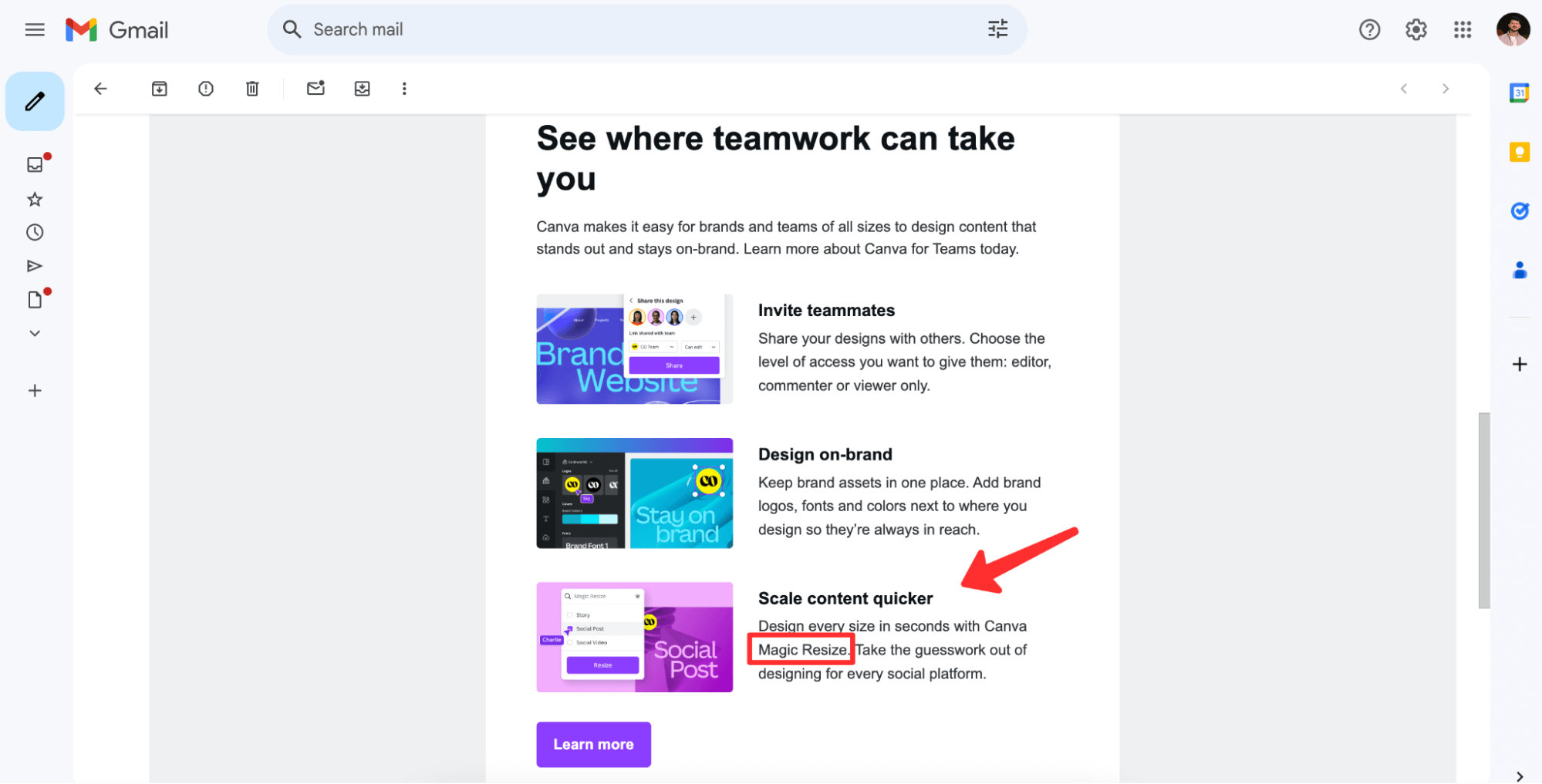 Canva - B2B SaaS sales funnel.