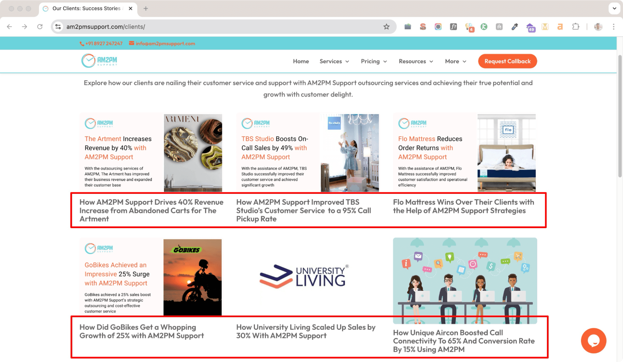 Example of case studies about local business.