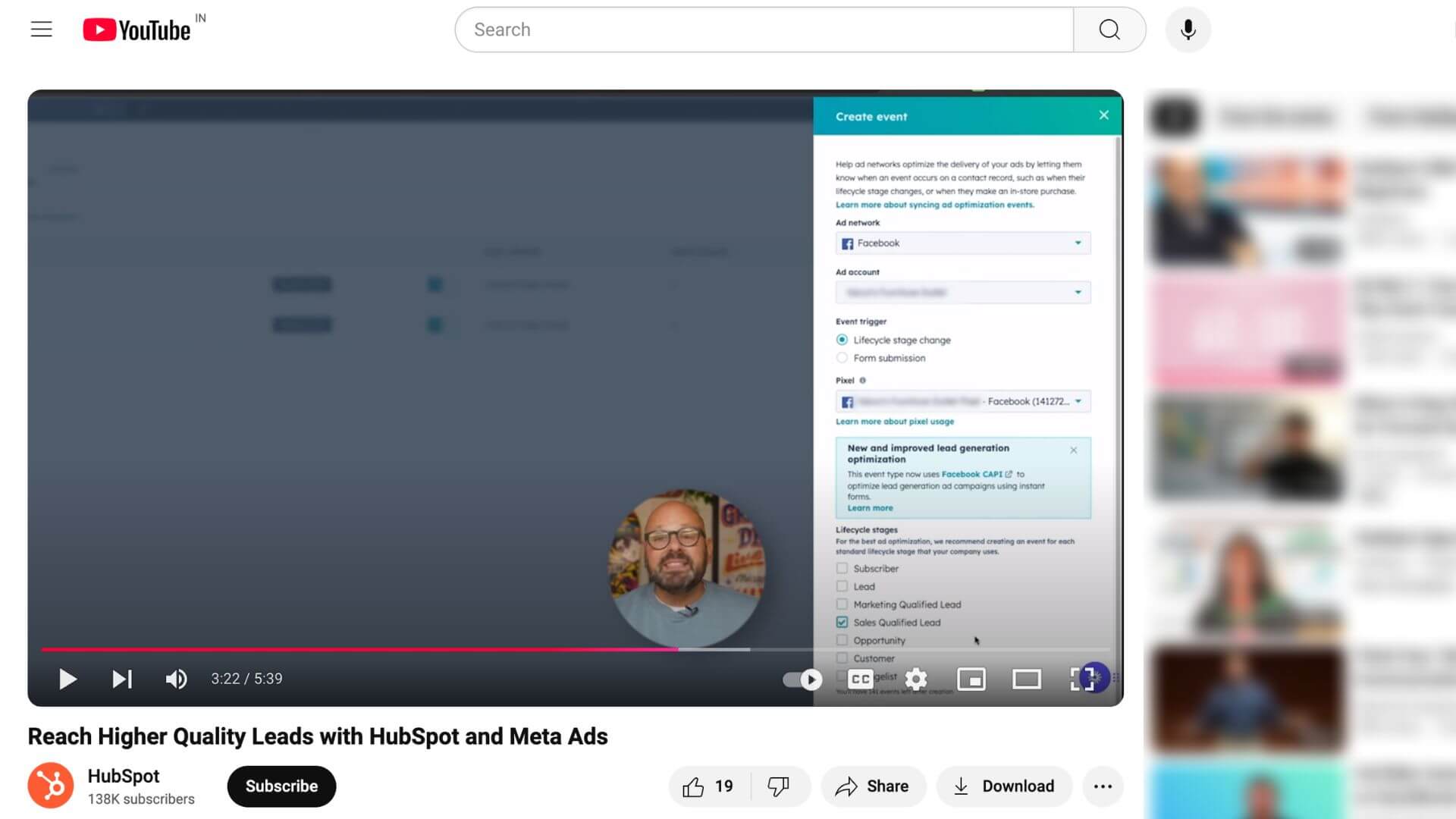 Product-led video marketing being done by Hubspot for SaaS growth. 