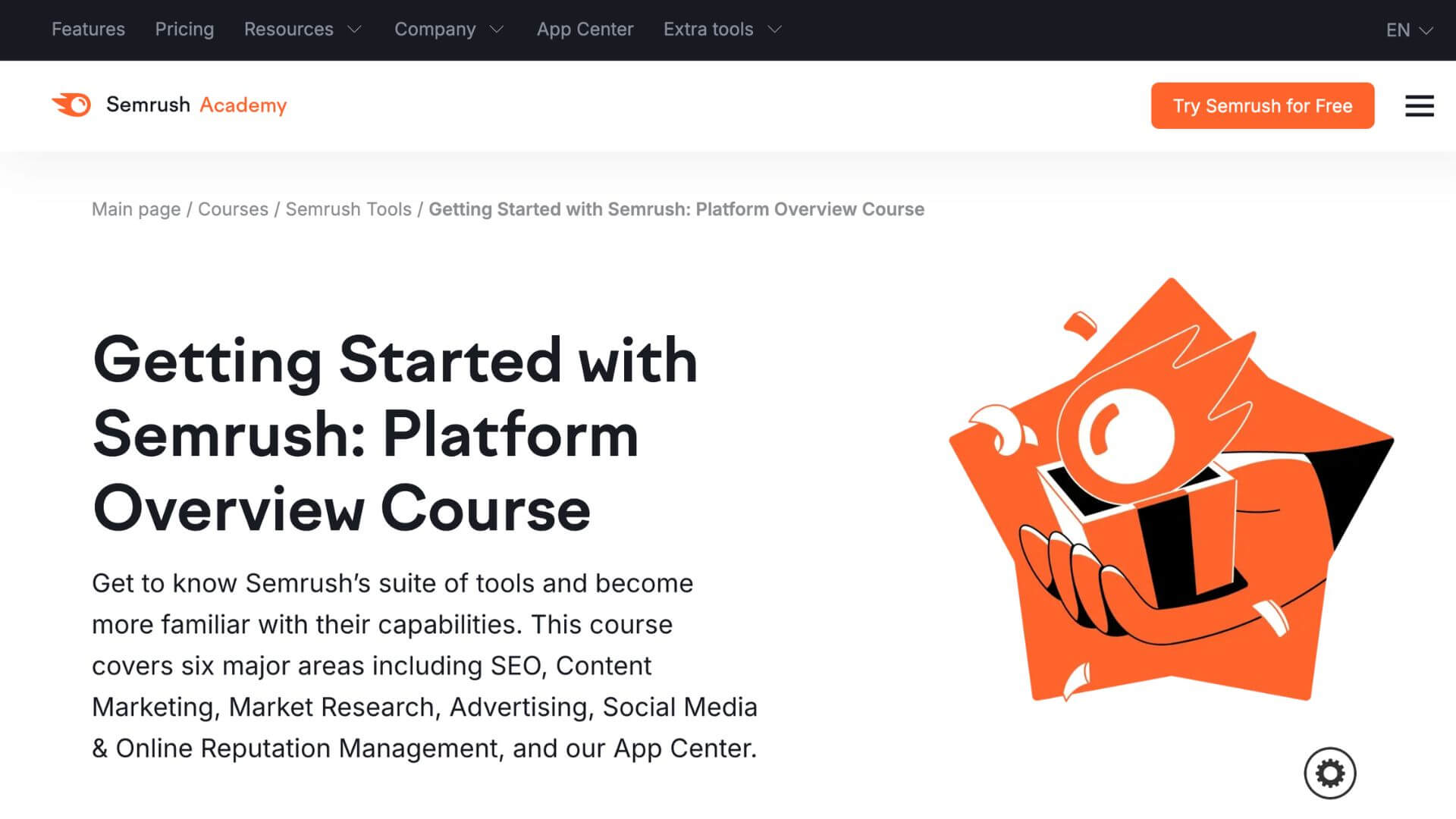 Semrush is using educating customers about the tool as a SaaS growth strategy to retain customers. 