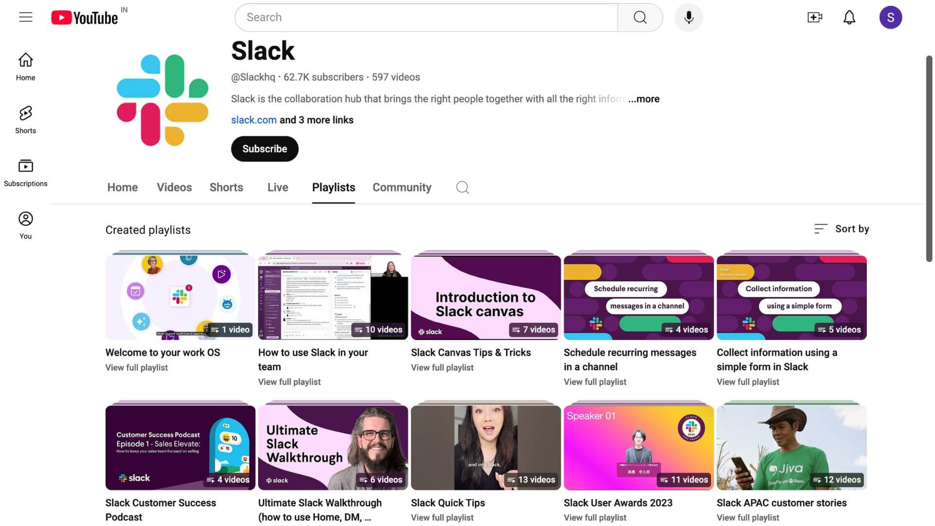 SaaS growth strategy of Slack includes creating video content. 