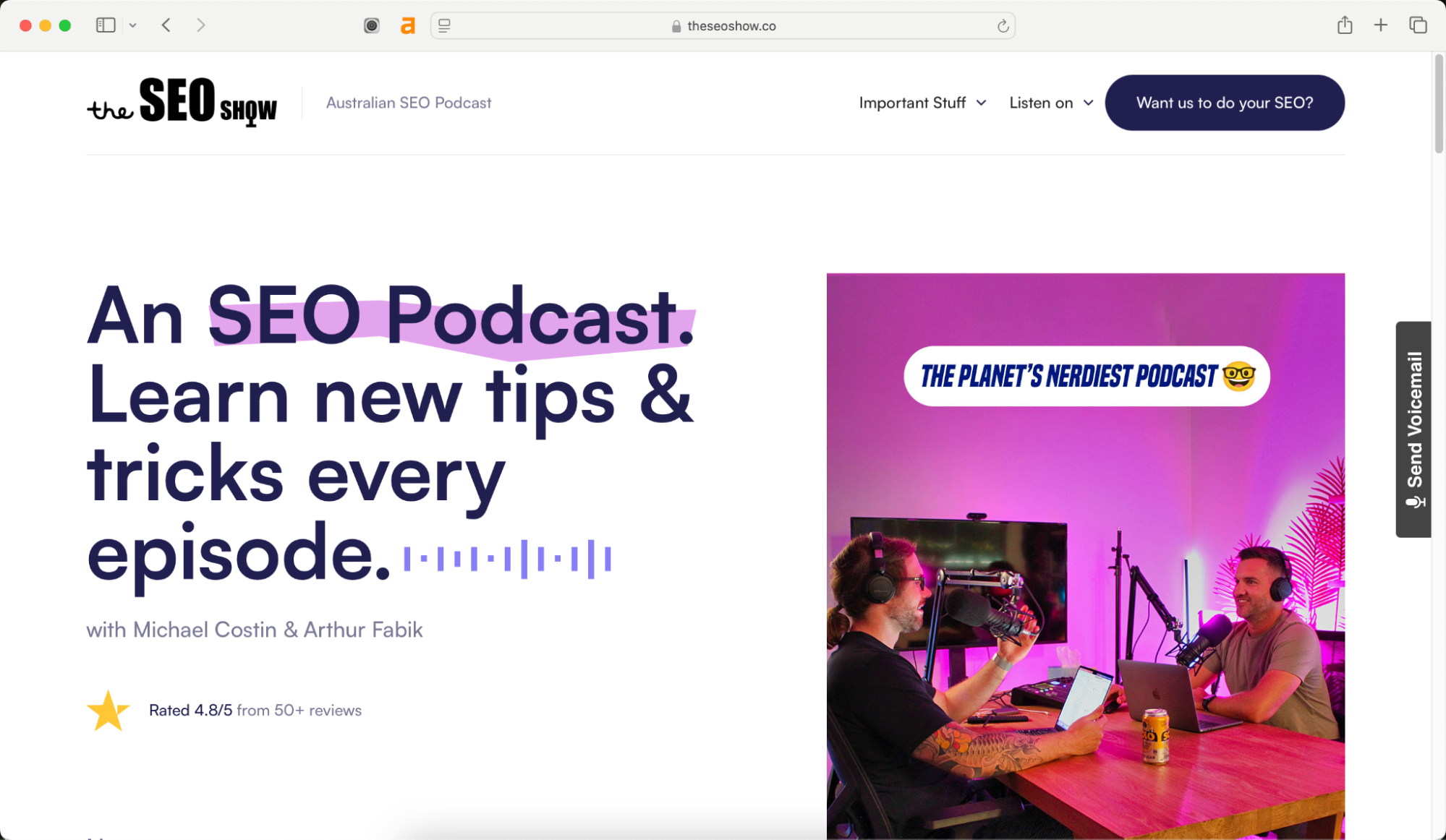 The SEO Show is one of the top SEO podcasts.