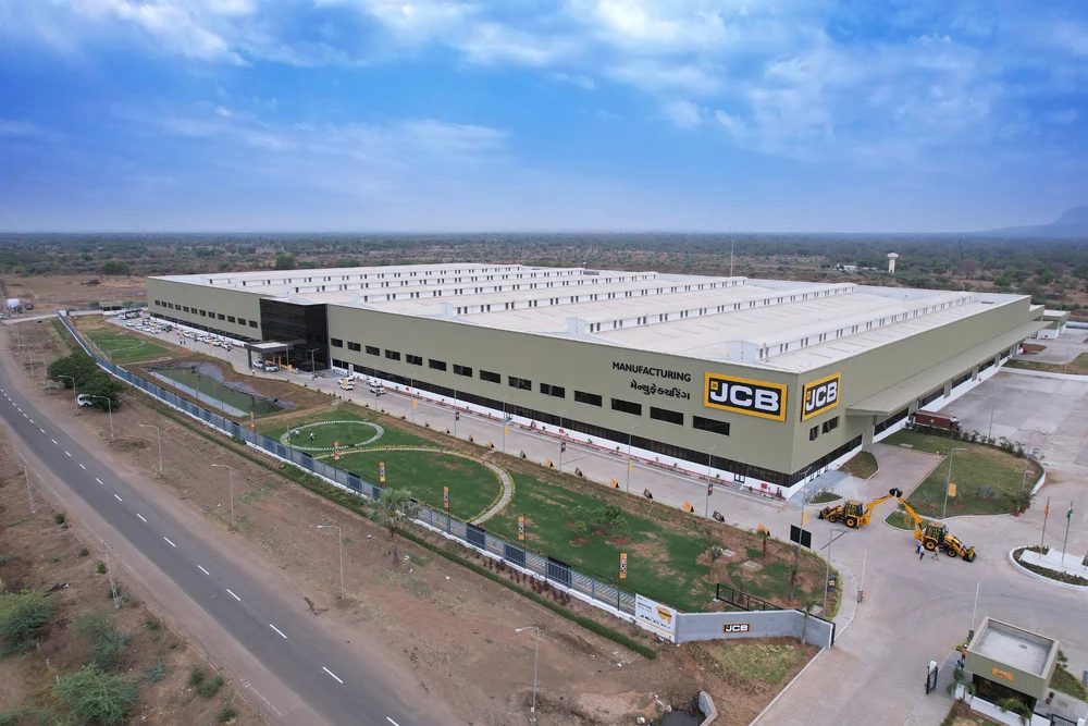 JCB manufacturing unit in Faridabad.