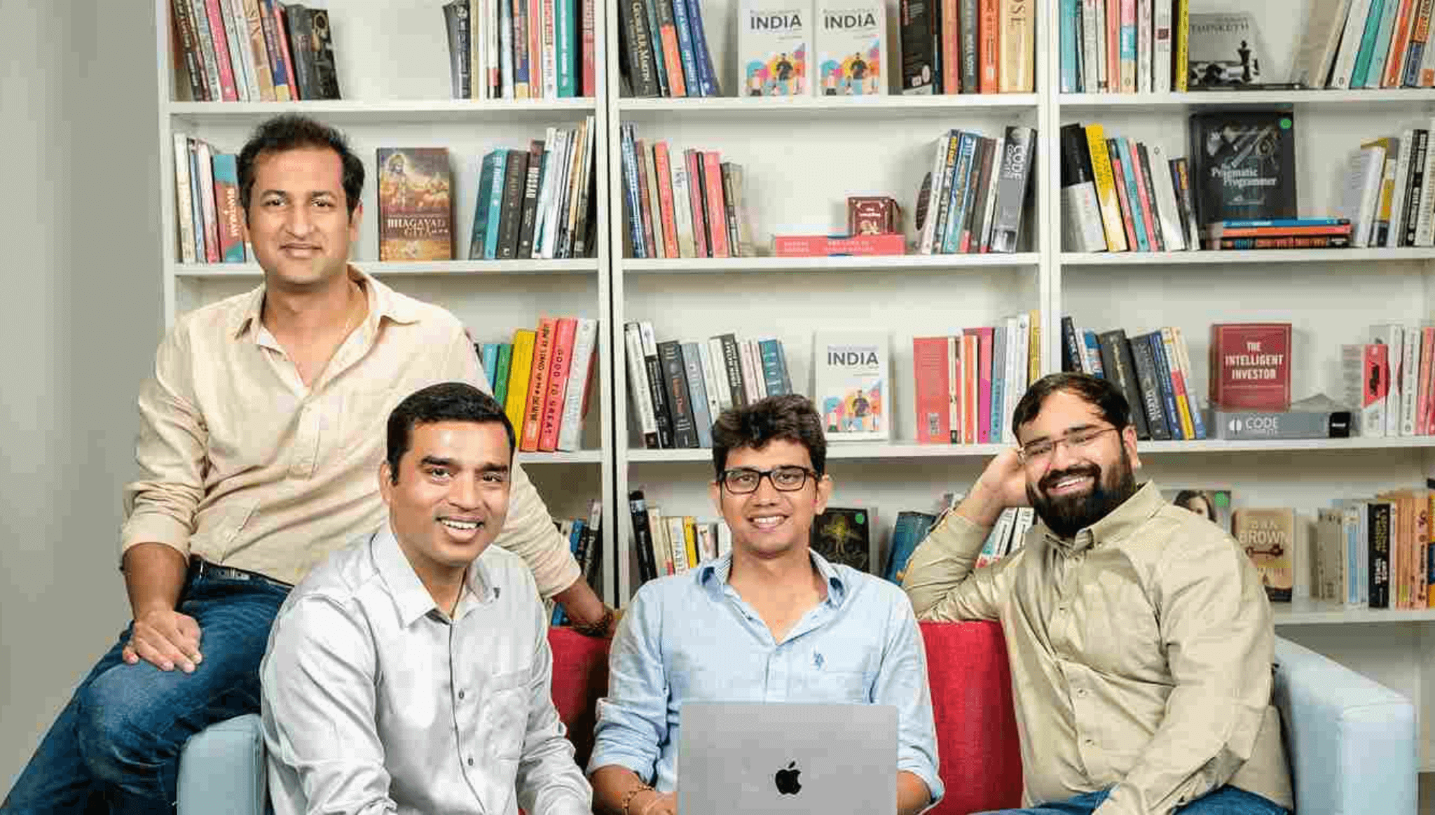 Lalit Keshre with Groww co-founders Harsh Jain, Neeraj Singh, and Ishan Bansal – building one of India’s leading investment platforms.