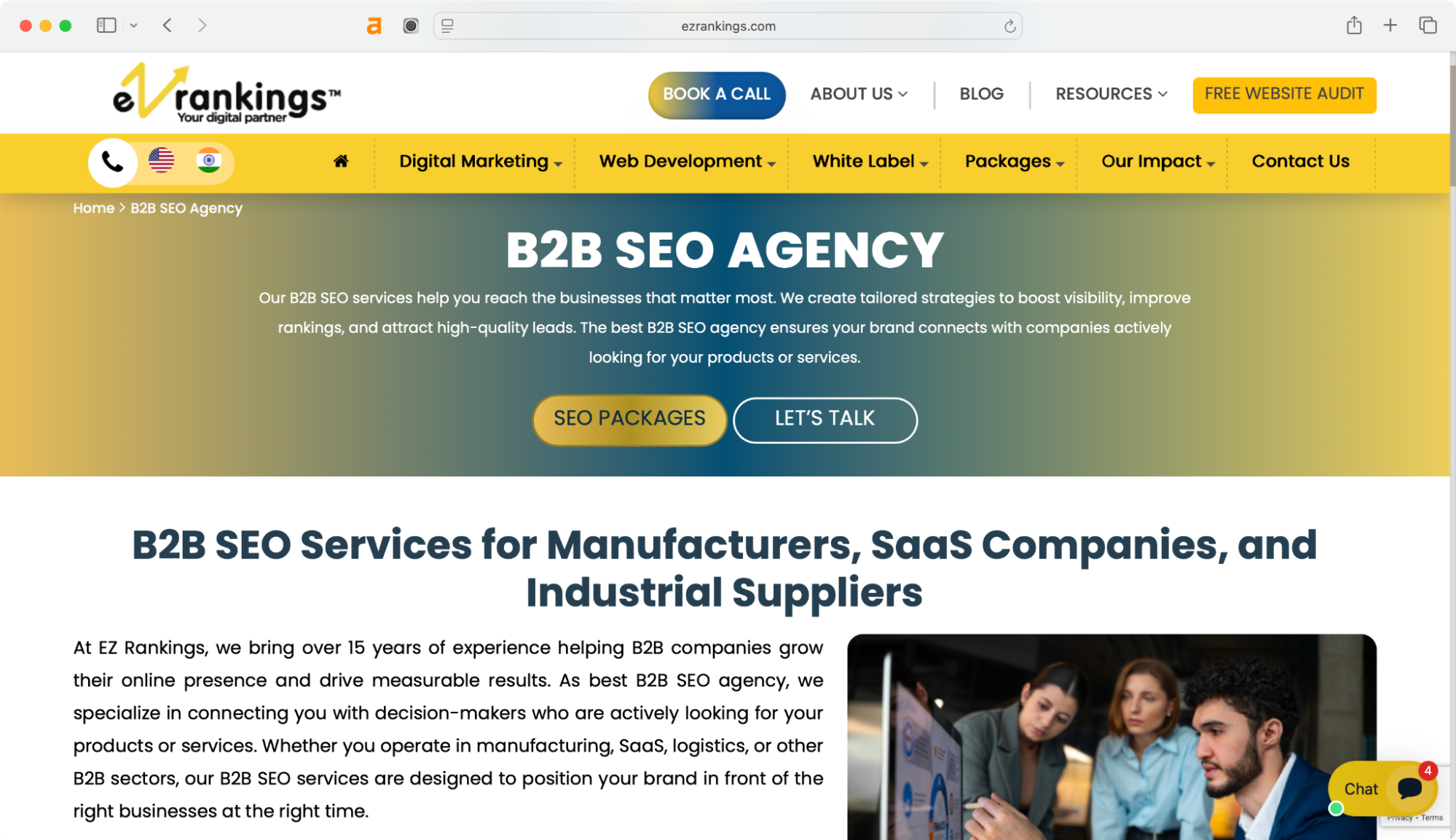 EZ Rankings provides top rated SEO services for B2B.
