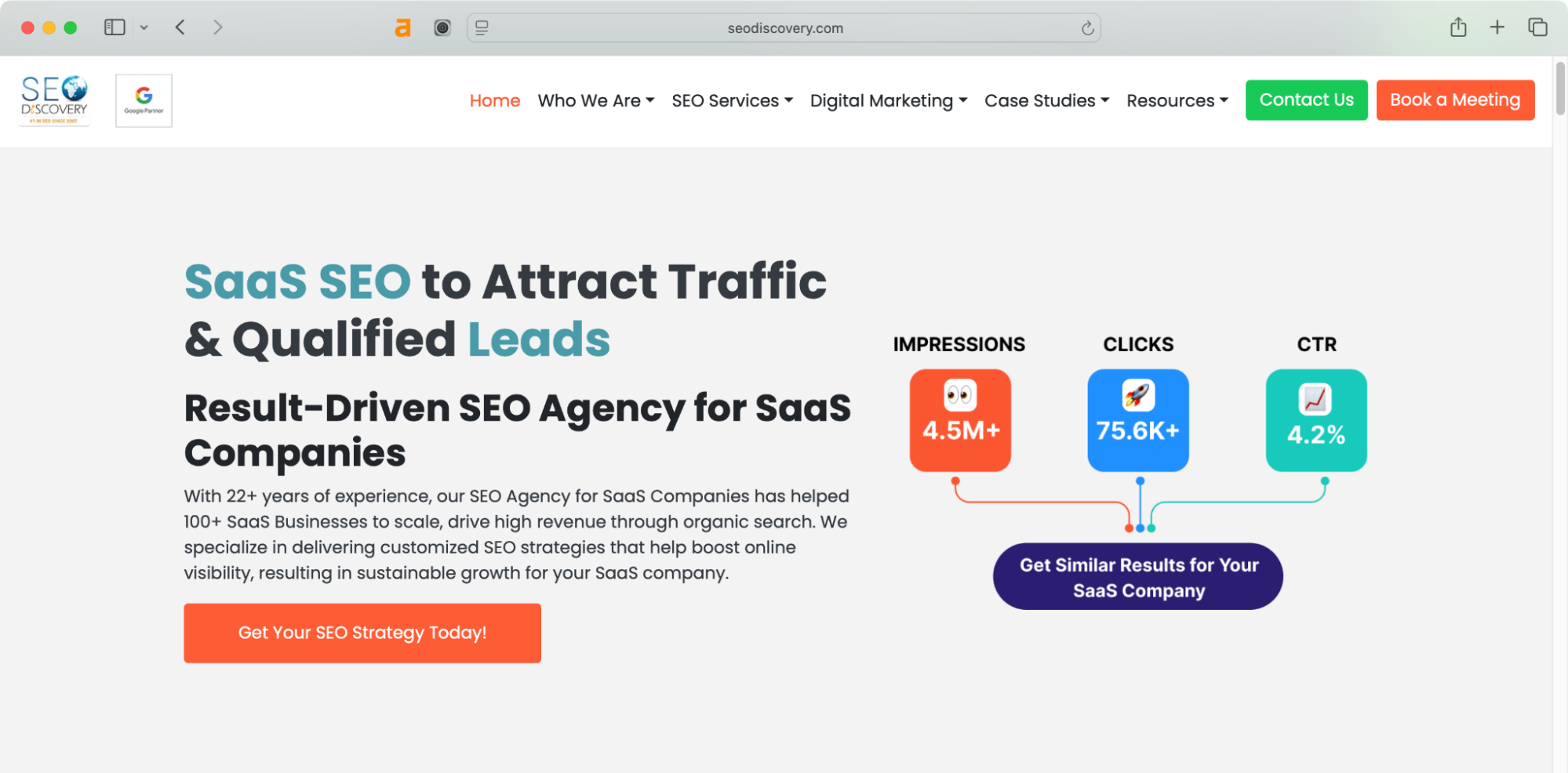 SEO Discovery is among the top SaaS SEO agencies.