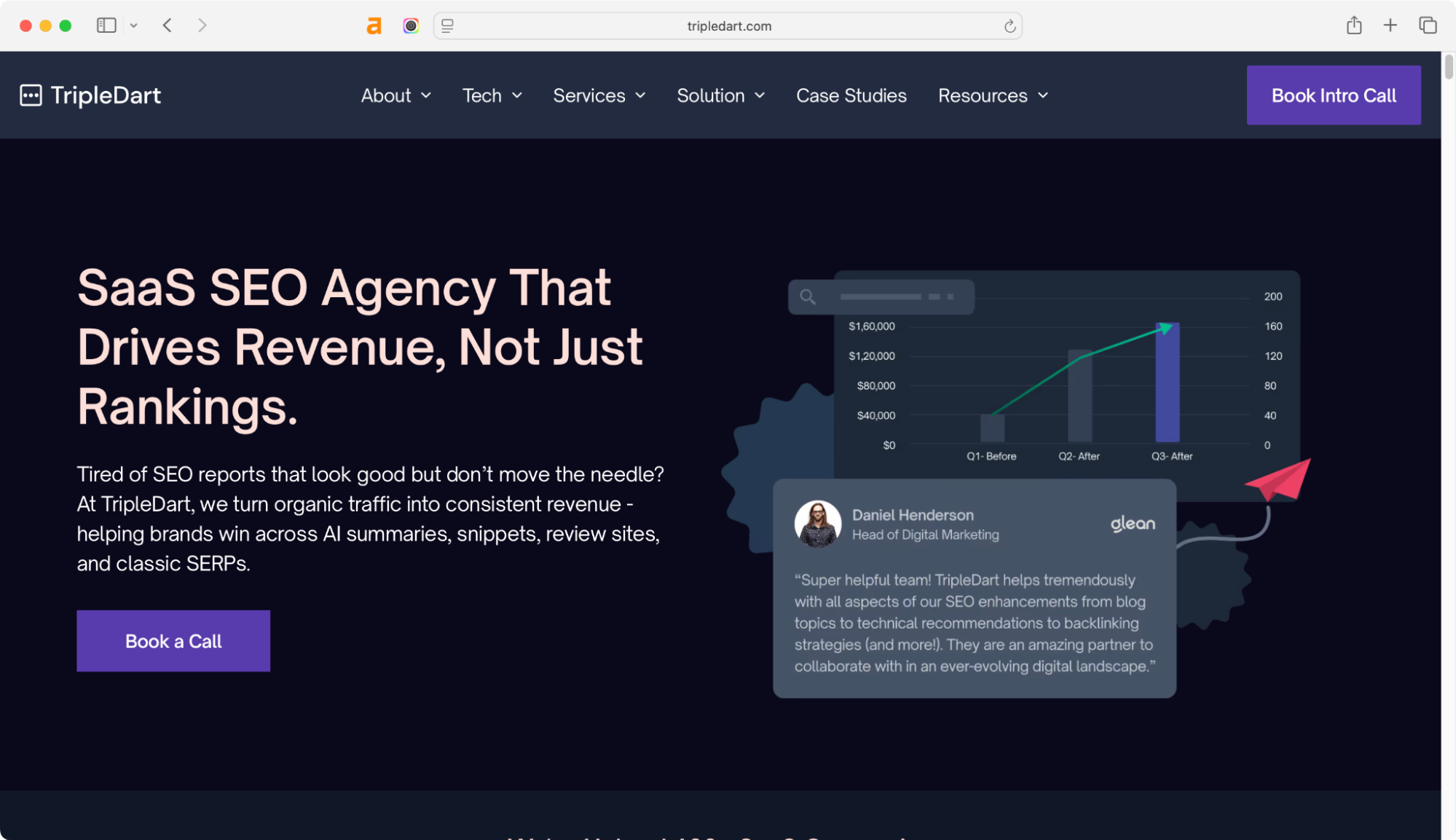 Triple Dart is the best SaaS SEO agency.