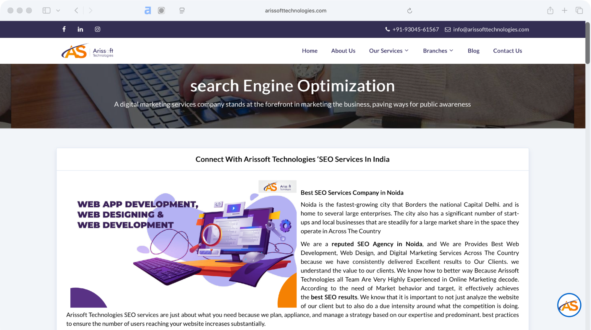 Arissoft Technologies is one of the top SEO companies in Noida.