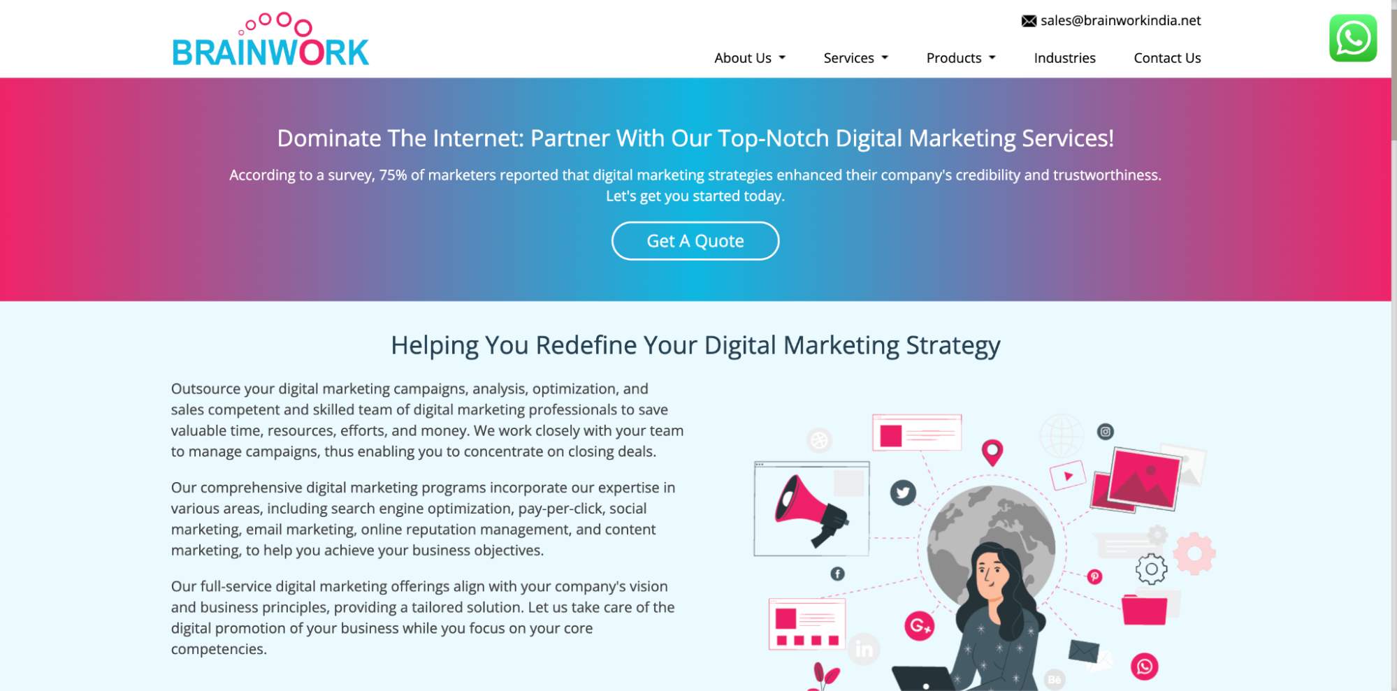 Brainwork Technologies is a top digital marketing company in Delhi.