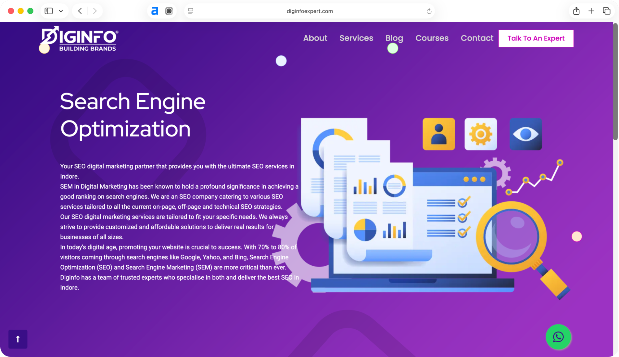 Diginfo is one of the top SEO agencies in Indore.