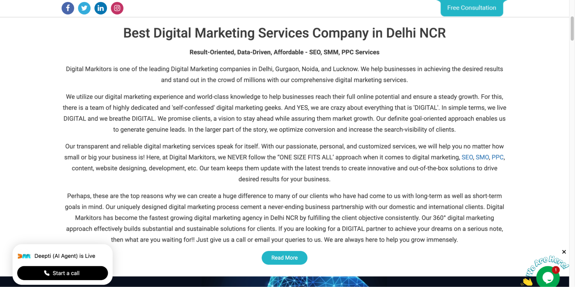 Digital Markitors is a top performance marketing agency in Delhi.
