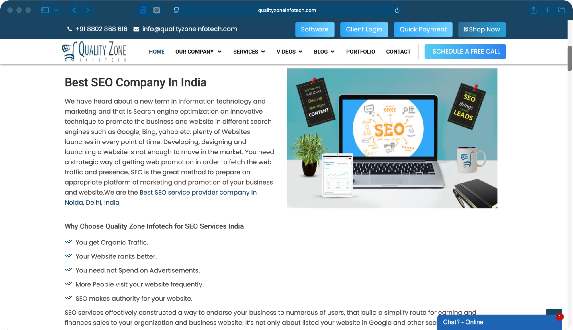 Quality Zone Infotech is one of the best SEO companies in Noida.