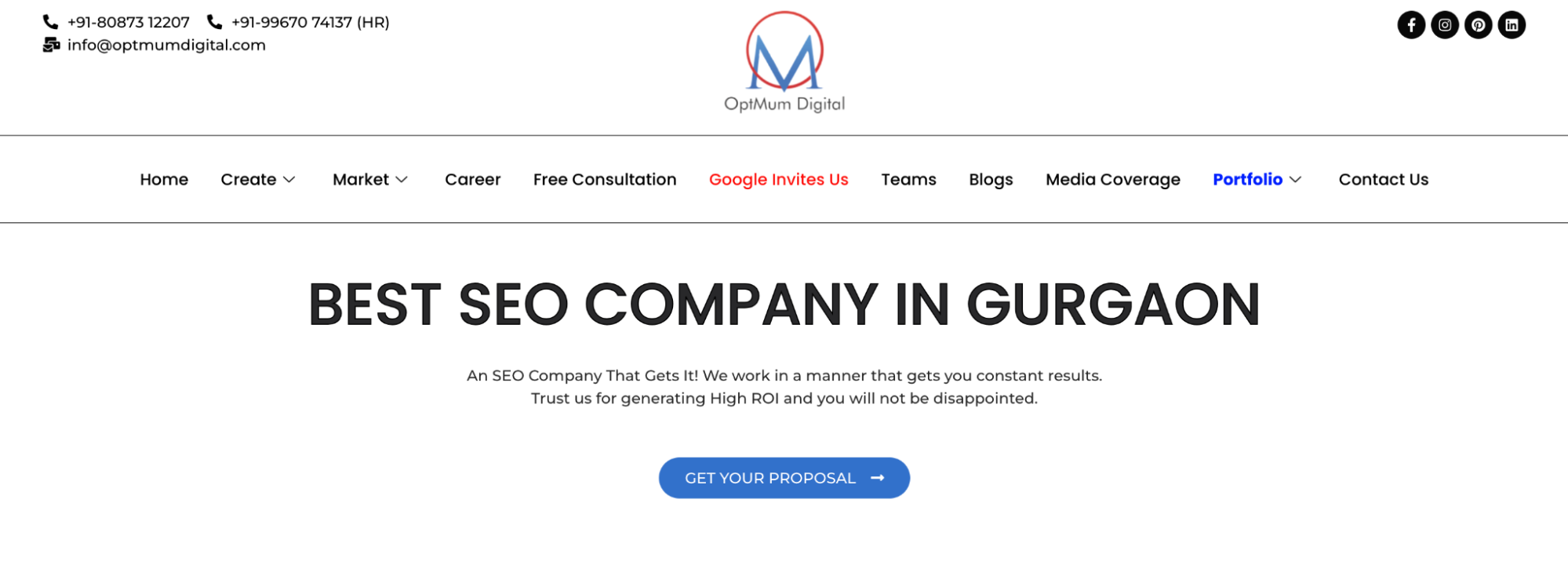 OptMum Digital team working on SEO and performance marketing in Gurgaon.