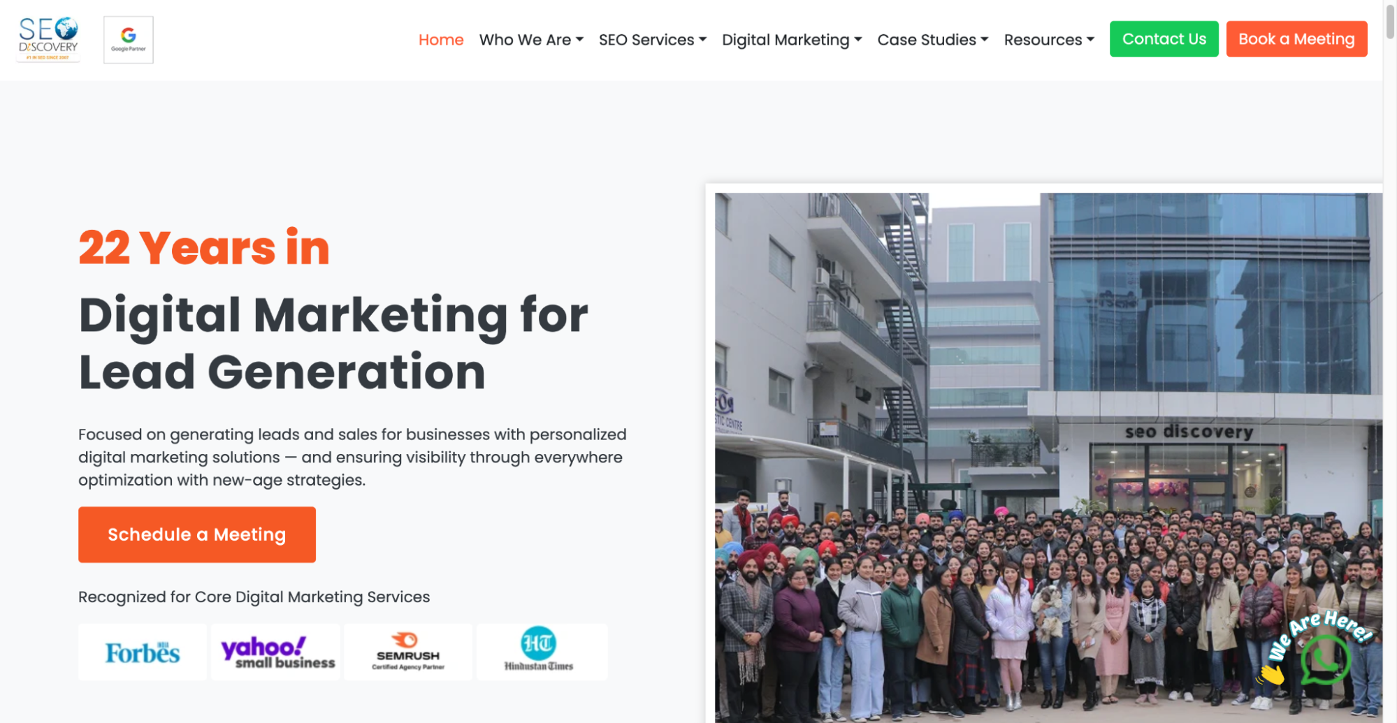SEO Discovery agency for small businesses in India.