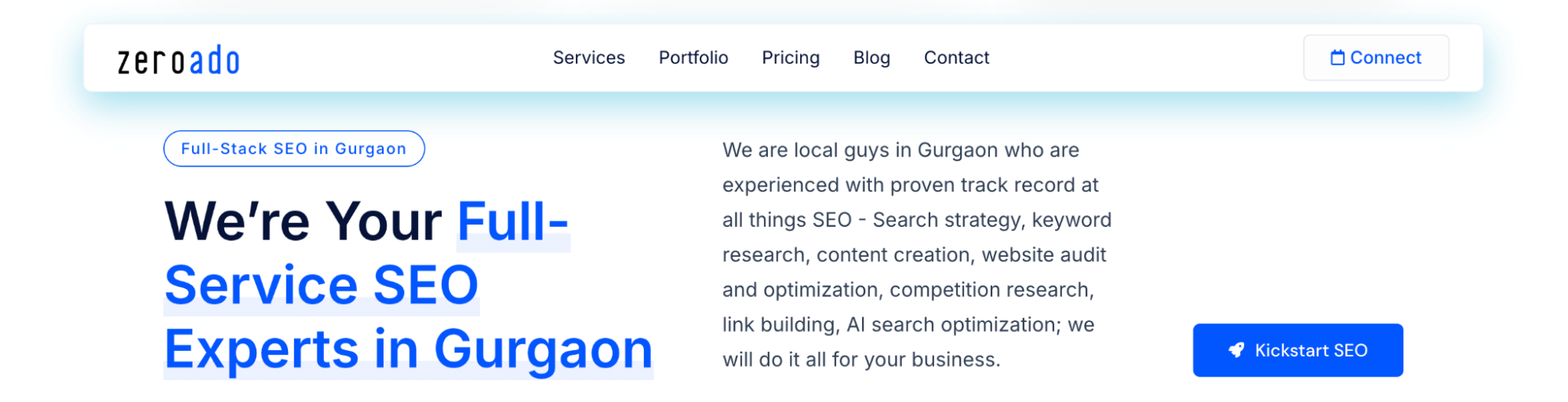 ZeroAdo delivers top SEO services in Gurgaon for businesses.
