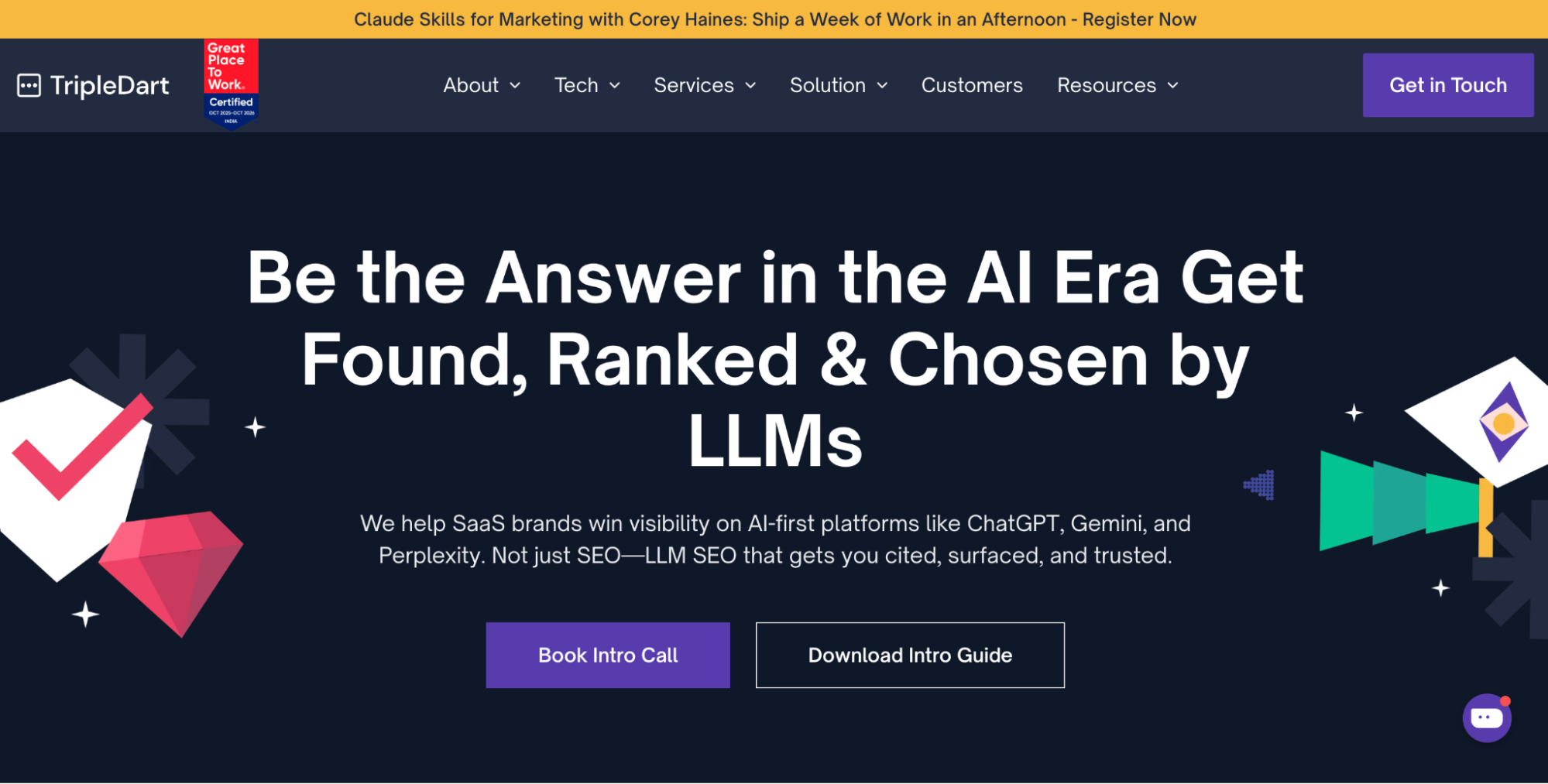 TripleDart is one of the best SEO agencies in India for LLM optimization.