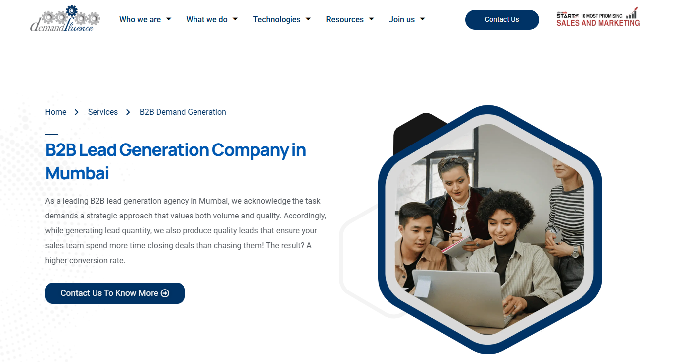 DemandFluence provides B2B lead generation and targeted prospecting services for businesses in Mumbai.