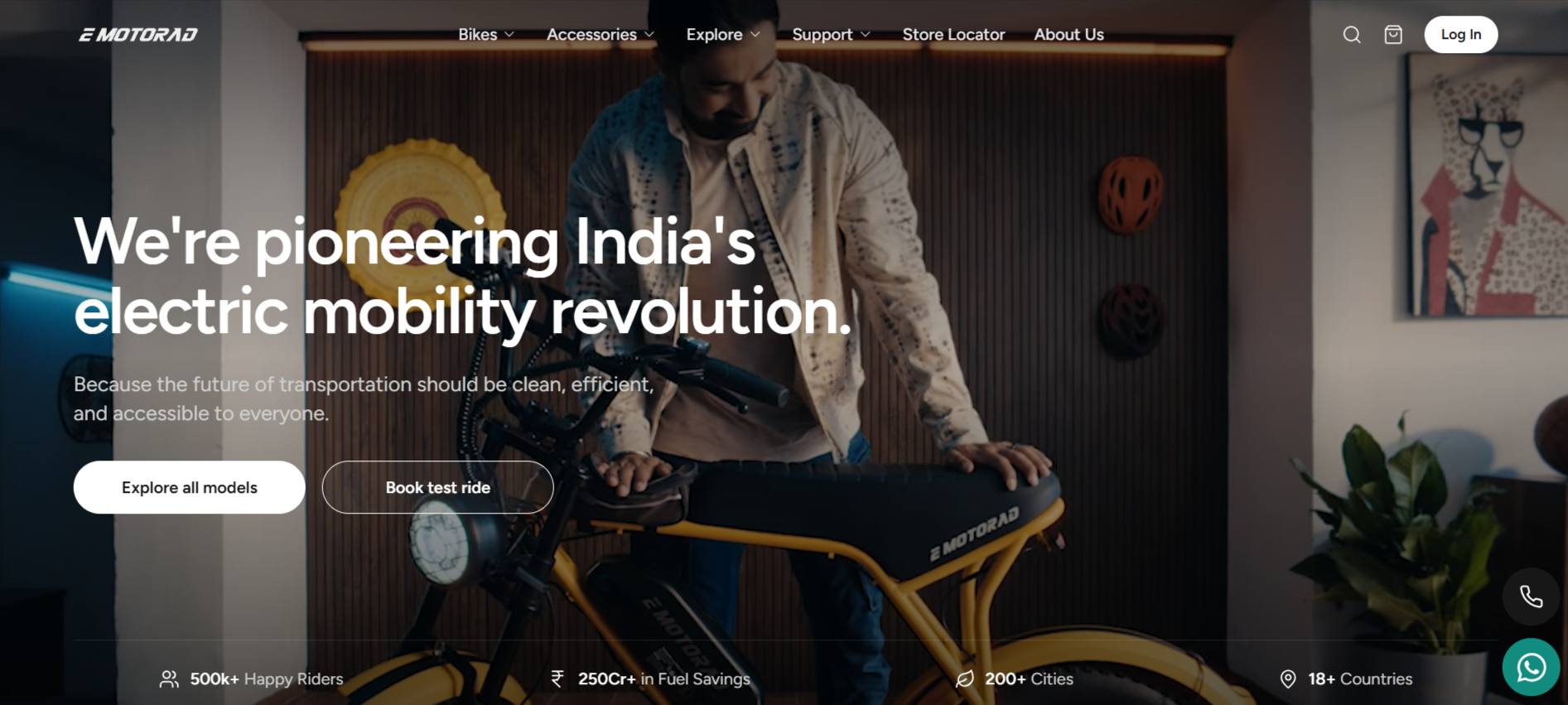 EMotorad electric bicycle showcasing India’s growing electric mobility ecosystem. 