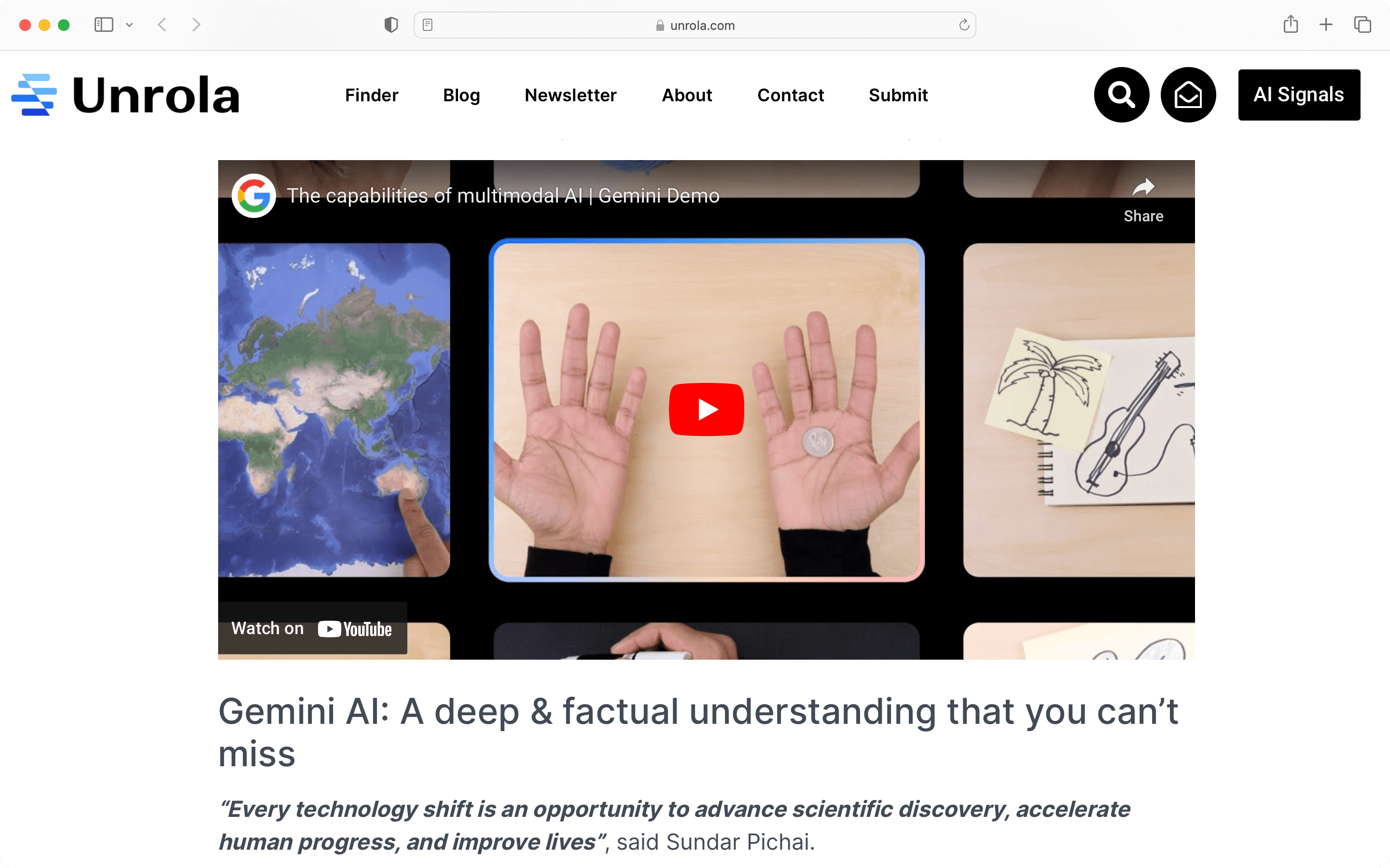 Unrola team has added videos in their SEO content to make it more credible and value adding.
