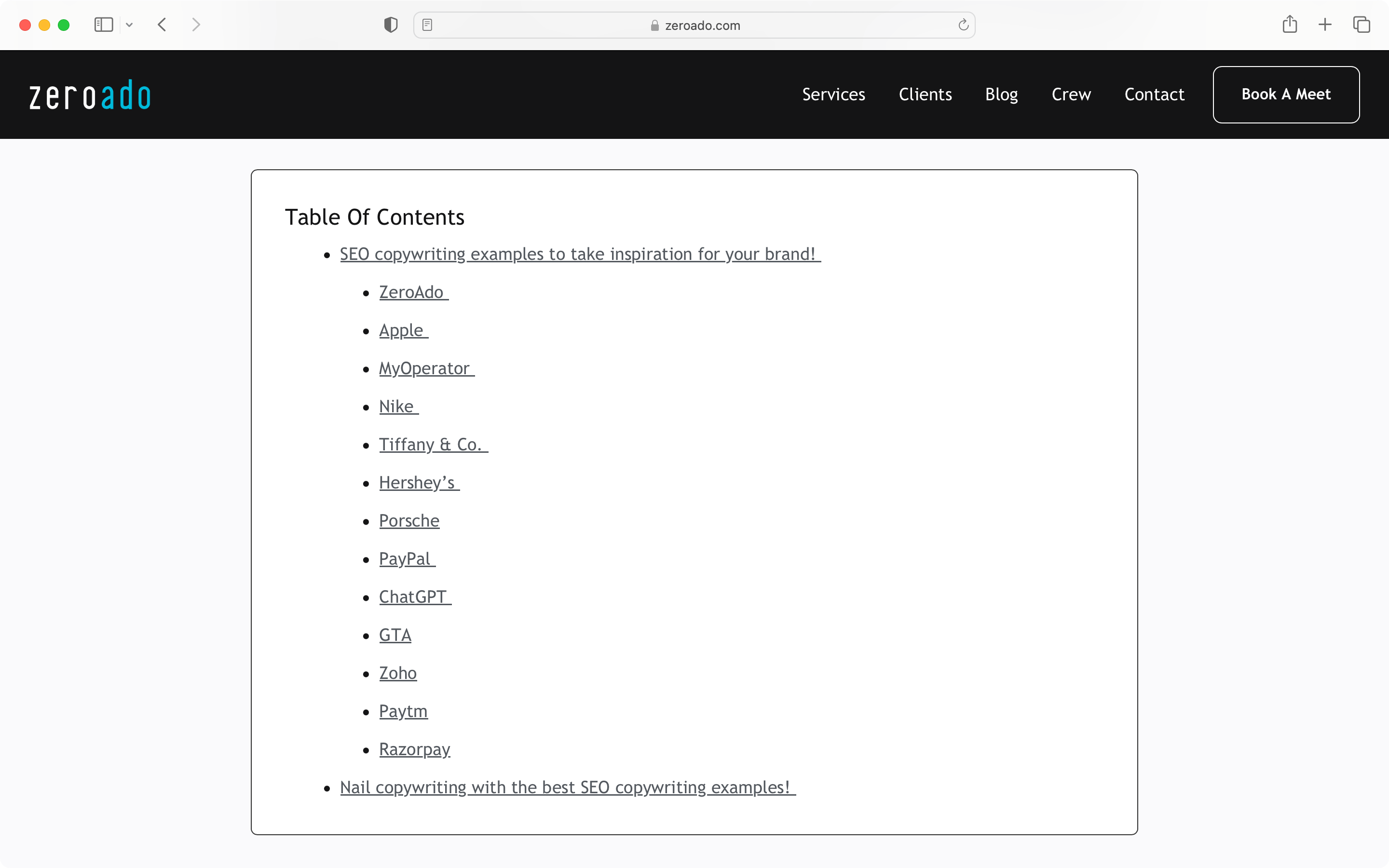 Appropriate way to add heading tags as per SEO copywriting checklist.