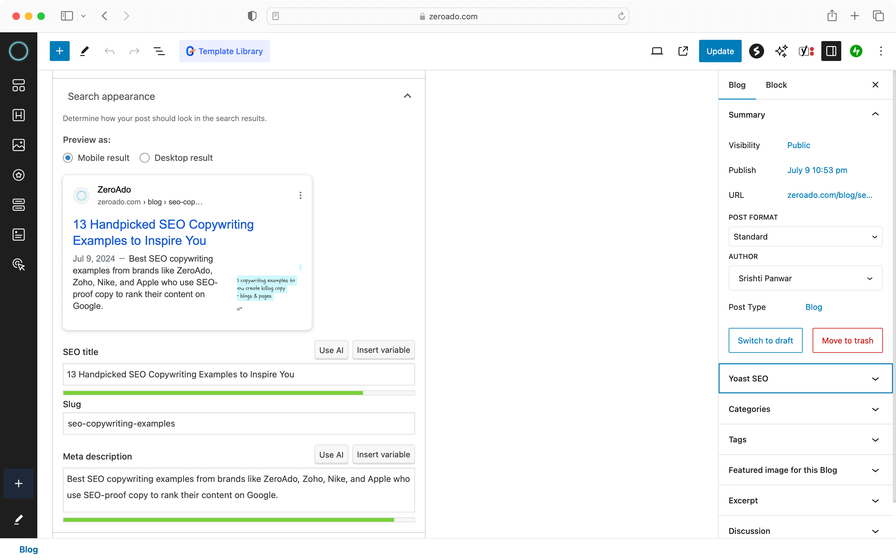 Appropriate metadata added by ZeroAdo team to nail their content SEO.