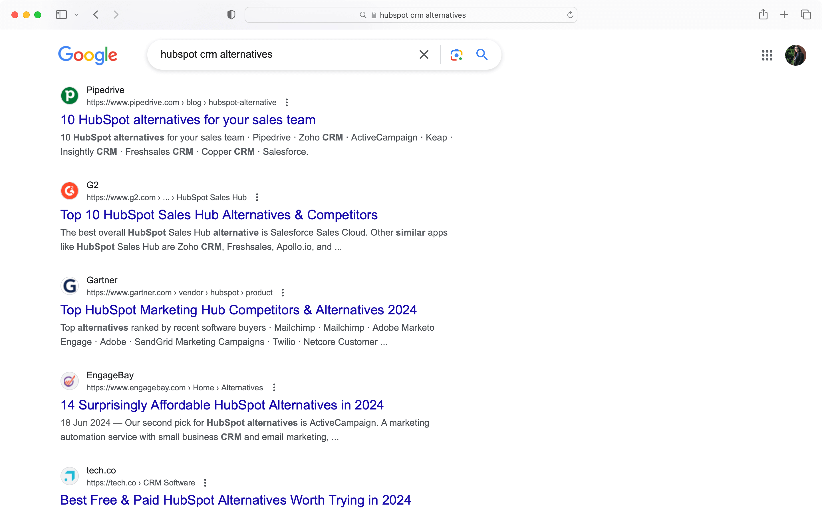 Competitor alternative blogs are an SEO content type and brands are leveraging that.