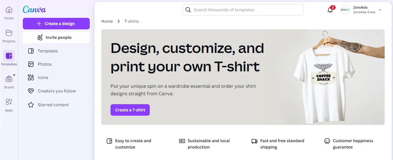 Create amazing designs for your merchandise.