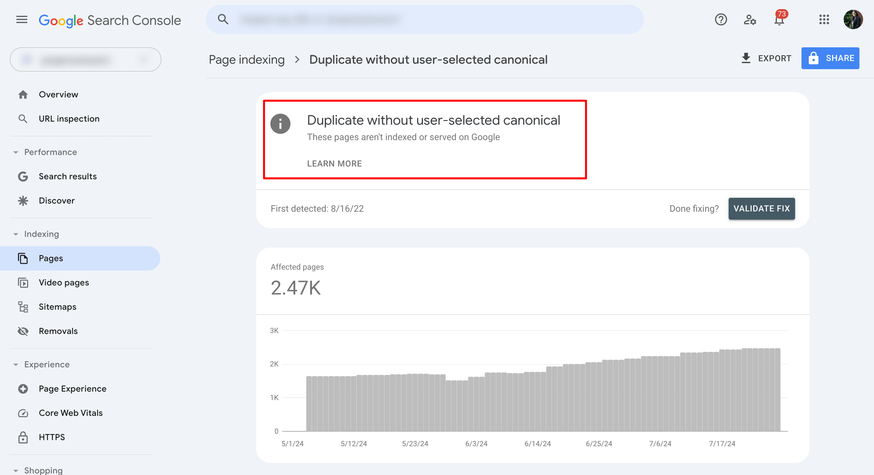 Not indexed pages are SEO duplicate content penalty indirectly from Google.