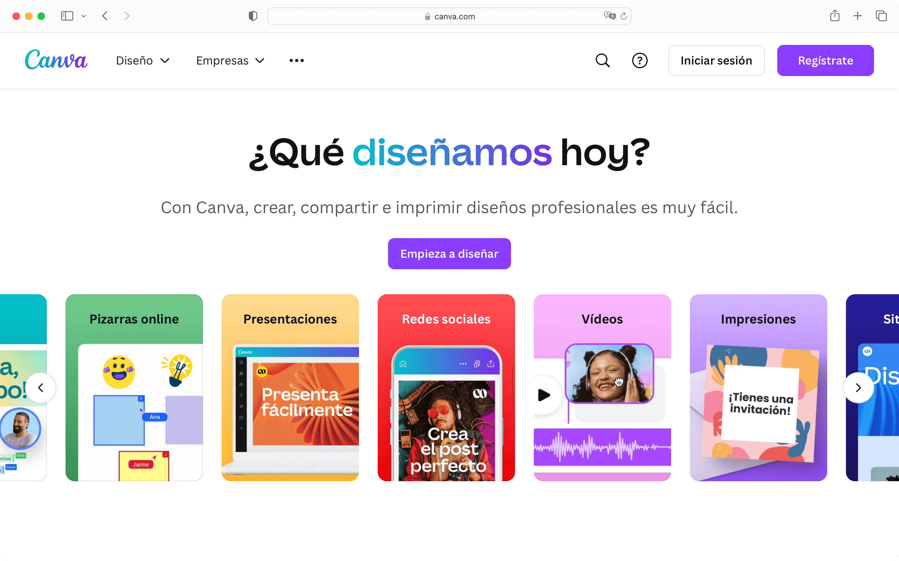 One of the multilingual SEO examples from Canva.