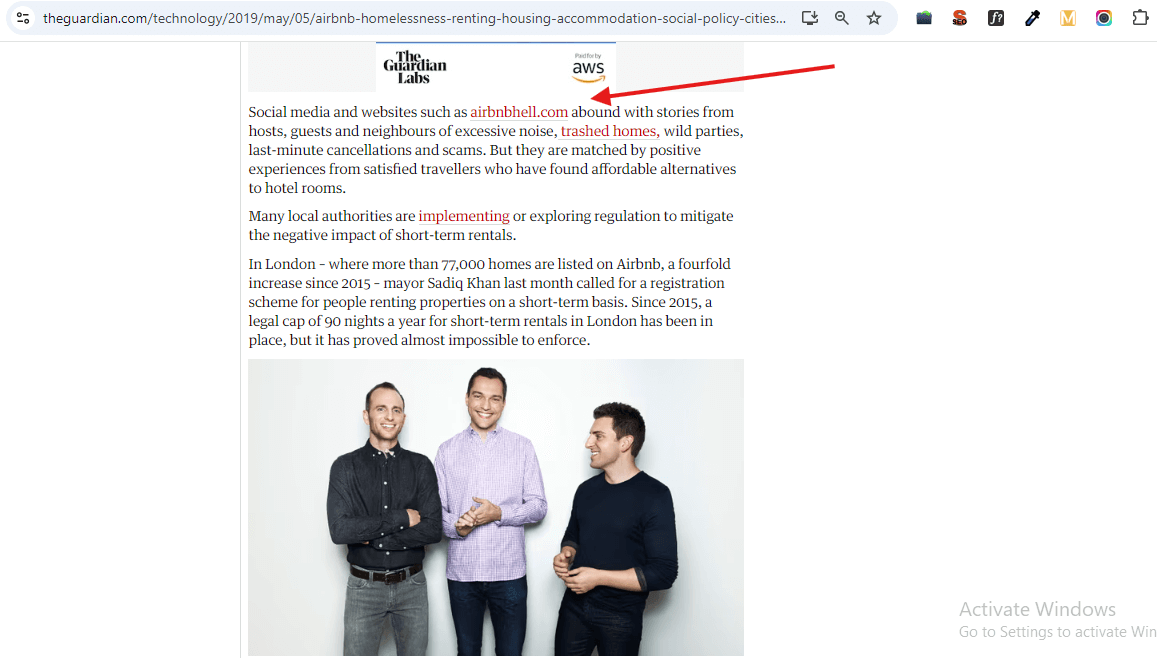 Airbnb uses digital pr to boost their brand visibility.