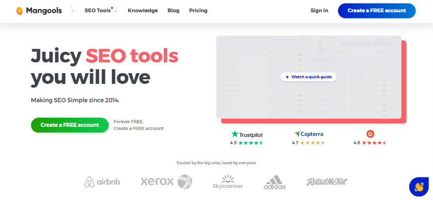 Mangools is a B2B SEO software.