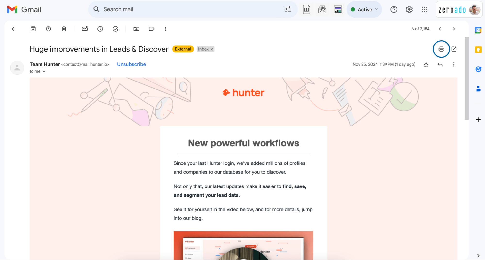 Hunter.io - SaaS sales funnel.