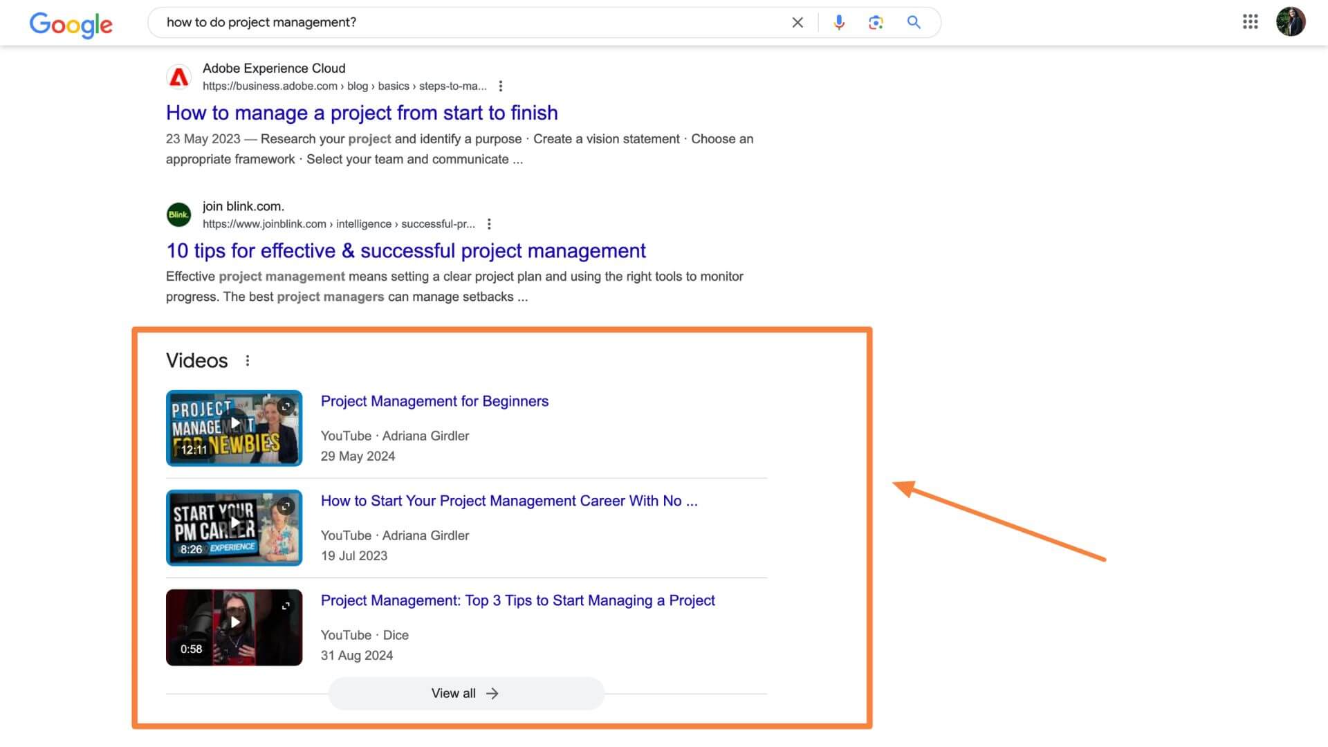 Video content ranking in Google, thus, follow the B2B SEO Trends of making video content.