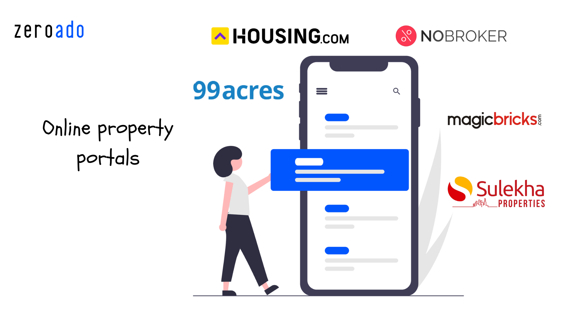 Popular online property portals in India like 99acres and Magicbricks help boost visibility for listings.