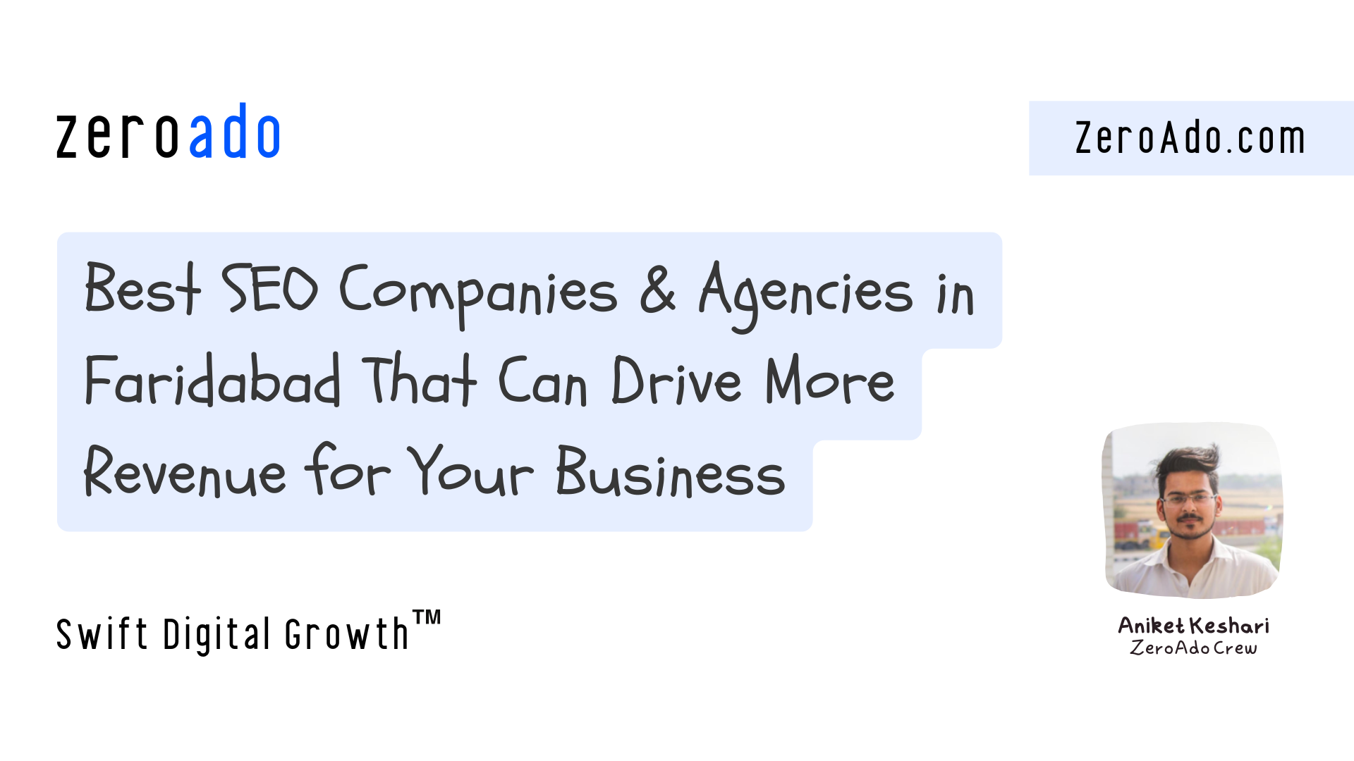 SEO companies in Faridabad by ZeroAdo.