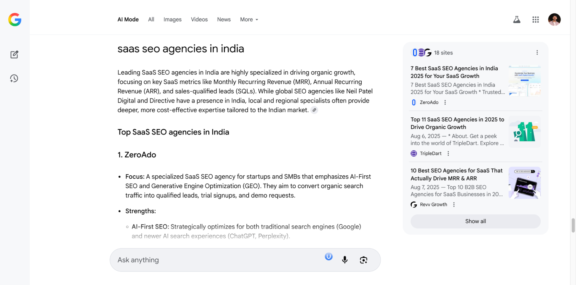 AI-powered SEO and content marketing by ZeroAdo for SaaS agencies in India.