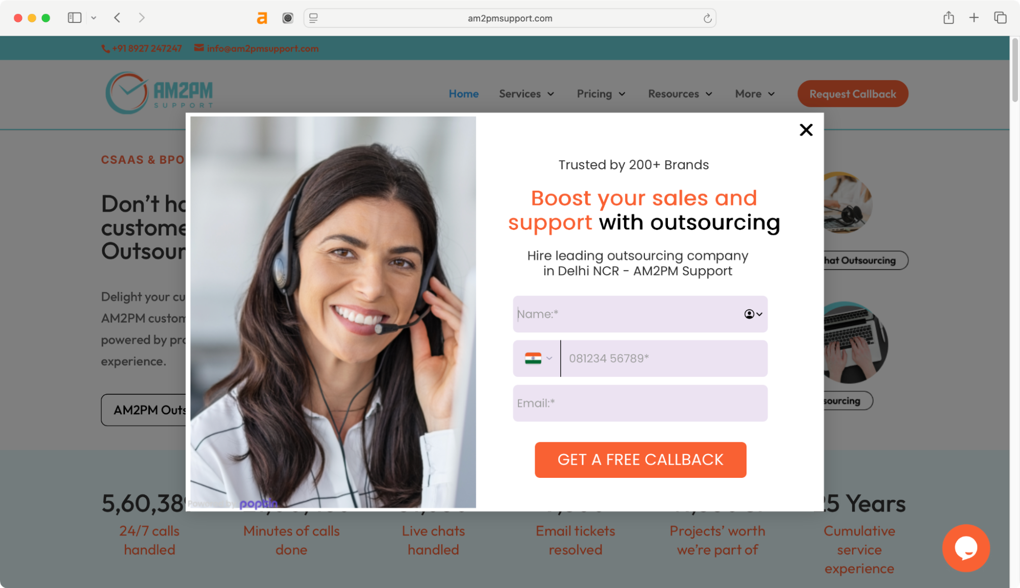 CRO example from AM2PM Support, a ZeroAdo client.