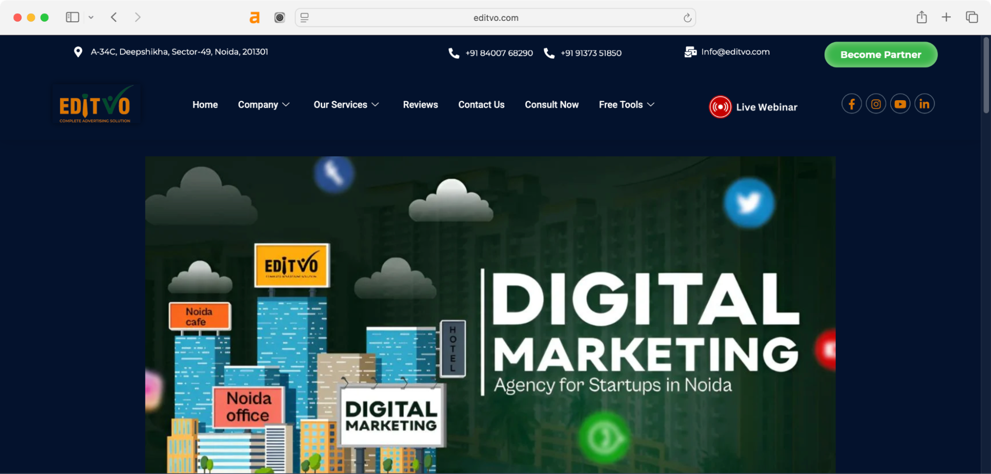 Editvo is one of the best digital marketing agencies for startups in India.