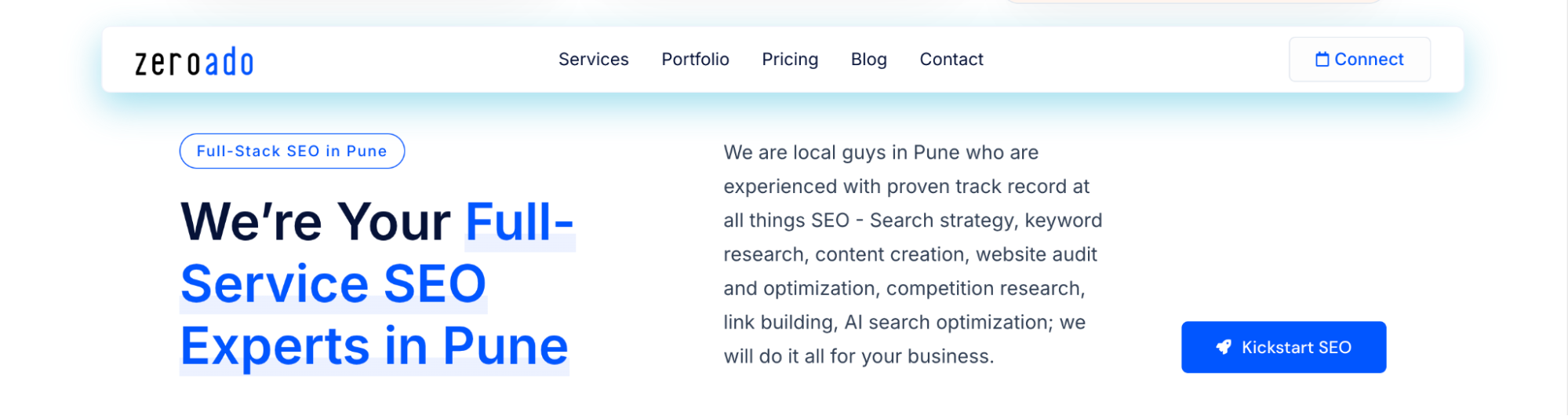 SEO services offered by ZeroAdo to improve rankings, traffic, and leads.