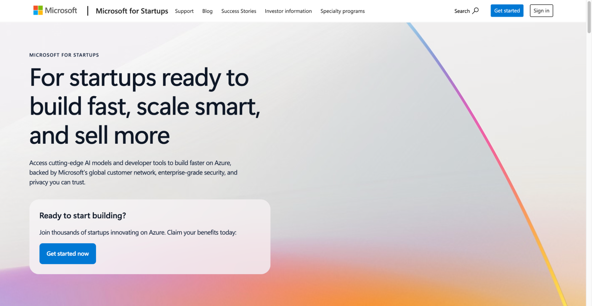 Microsoft for Startups accelerator program in Bangalore for early stage founders.