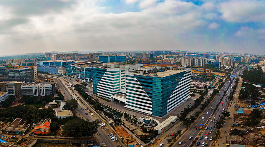 Embassy TechVillage on Outer Ring Road, a major tech park in Bangalore.